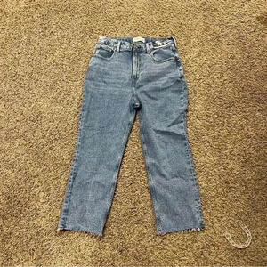 A&F Curve Love Ultra High Rise Ankle Straight Jeans Medium
 Wash Size 29 XS